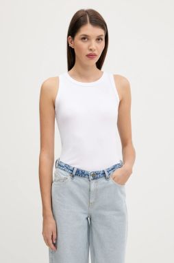 Top Abercrombie & Fitch biela farba, KI139-5180