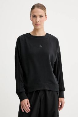 Mikina adidas Coquette čierna farba, s nášivkou, JM1900