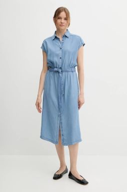 Šaty United Colors of Benetton midi, áčkový strih, 4KHNDV0BI