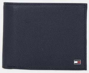 Kožená peňaženka Tommy Hilfiger tmavomodrá farba, AM0AM13520