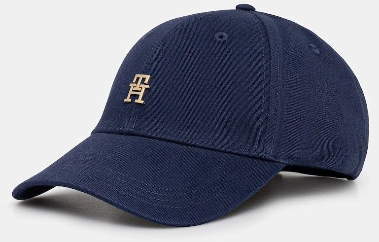 Bavlnená šiltovka Tommy Hilfiger tmavomodrá farba, s nášivkou, AW0AW17631