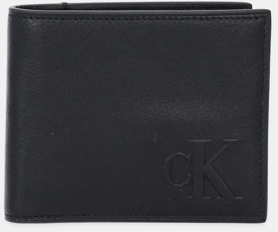 Kožená peňaženka Calvin Klein čierna farba, LV04G1071G