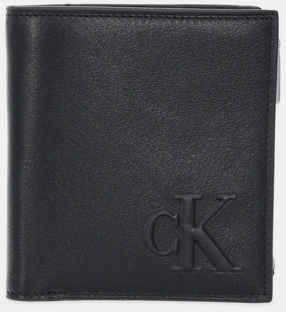 Kožená peňaženka Calvin Klein čierna farba, LV04G1074G
