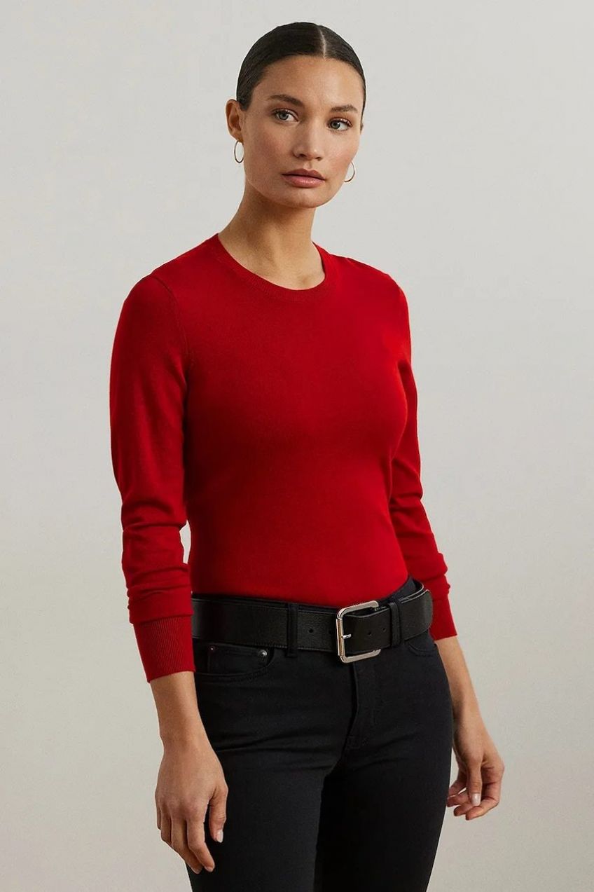 Sveter Lauren Ralph Lauren oranžová farba, ľahké, 200919114