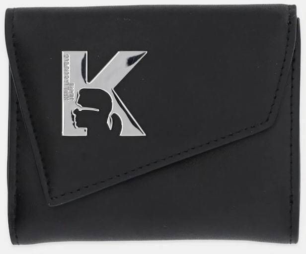 Kožená peňaženka Karl Lagerfeld Jeans čierna farba, A3W32068