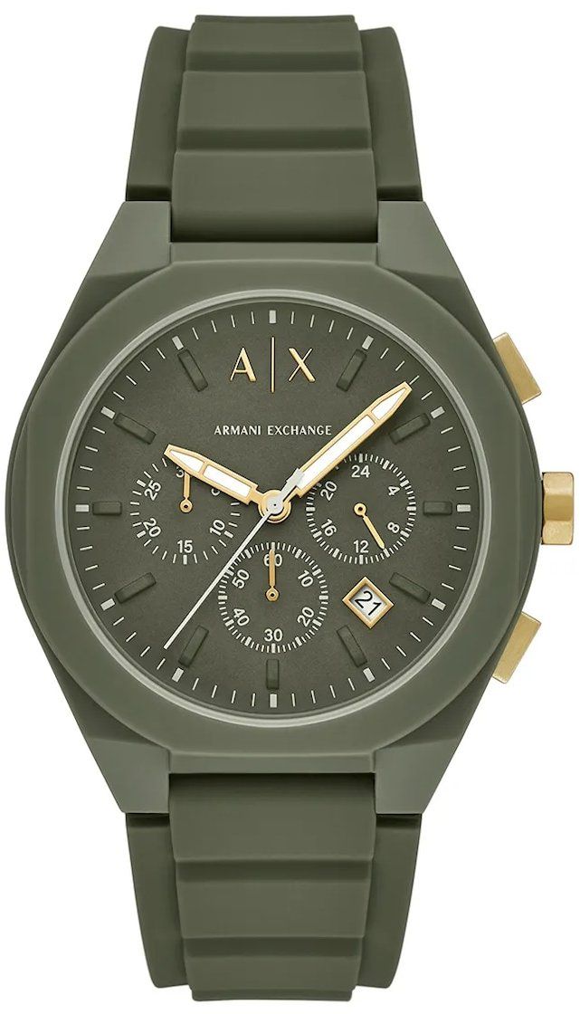 Hodinky Armani Exchange pánske, zelená farba, AX4169