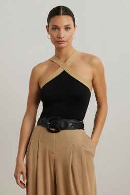 Top Lauren Ralph Lauren čierna farba, 200971358