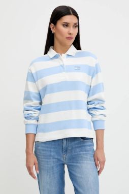 Bavlnená mikina Tommy Jeans vzorovaná, DW0DW20948