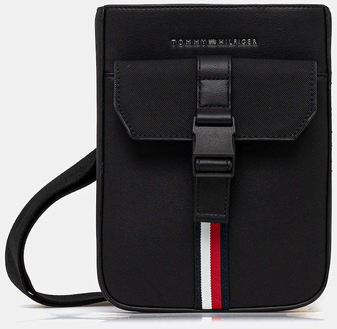 Malá taška Tommy Hilfiger čierna farba, AM0AM13480