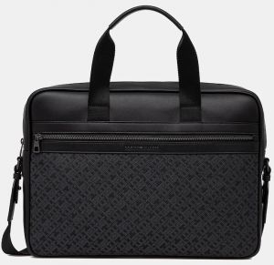 Taška na notebook Tommy Hilfiger čierna farba, AM0AM13491