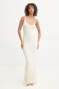 Šaty Guess TESSA béžová farba, maxi, priliehavá, O5GK10 KCDA2