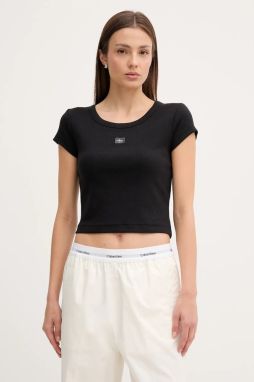 Tričko Calvin Klein Jeans dámske, čierna farba, LV047C200G