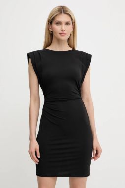 Šaty MICHAEL Michael Kors čierna farba, midi, priliehavé, MT5831FH69