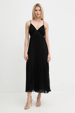 Šaty MICHAEL Michael Kors čierna farba, maxi, áčkový strih, MT583407R3