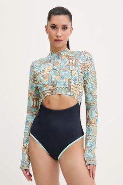 Jednodielne plavky Rip Curl tyrkysová farba, mäkké košíky, 0DVWSW