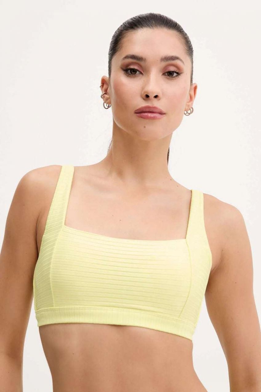 Plavková podprsenka Rip Curl žltá farba, jemne vystužený košík, 0ASWSW
