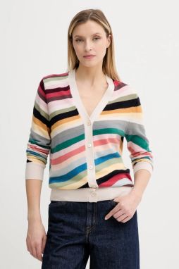 Vlnený kardigán PS Paul Smith béžová farba, ľahké, W2R-588N-T31328