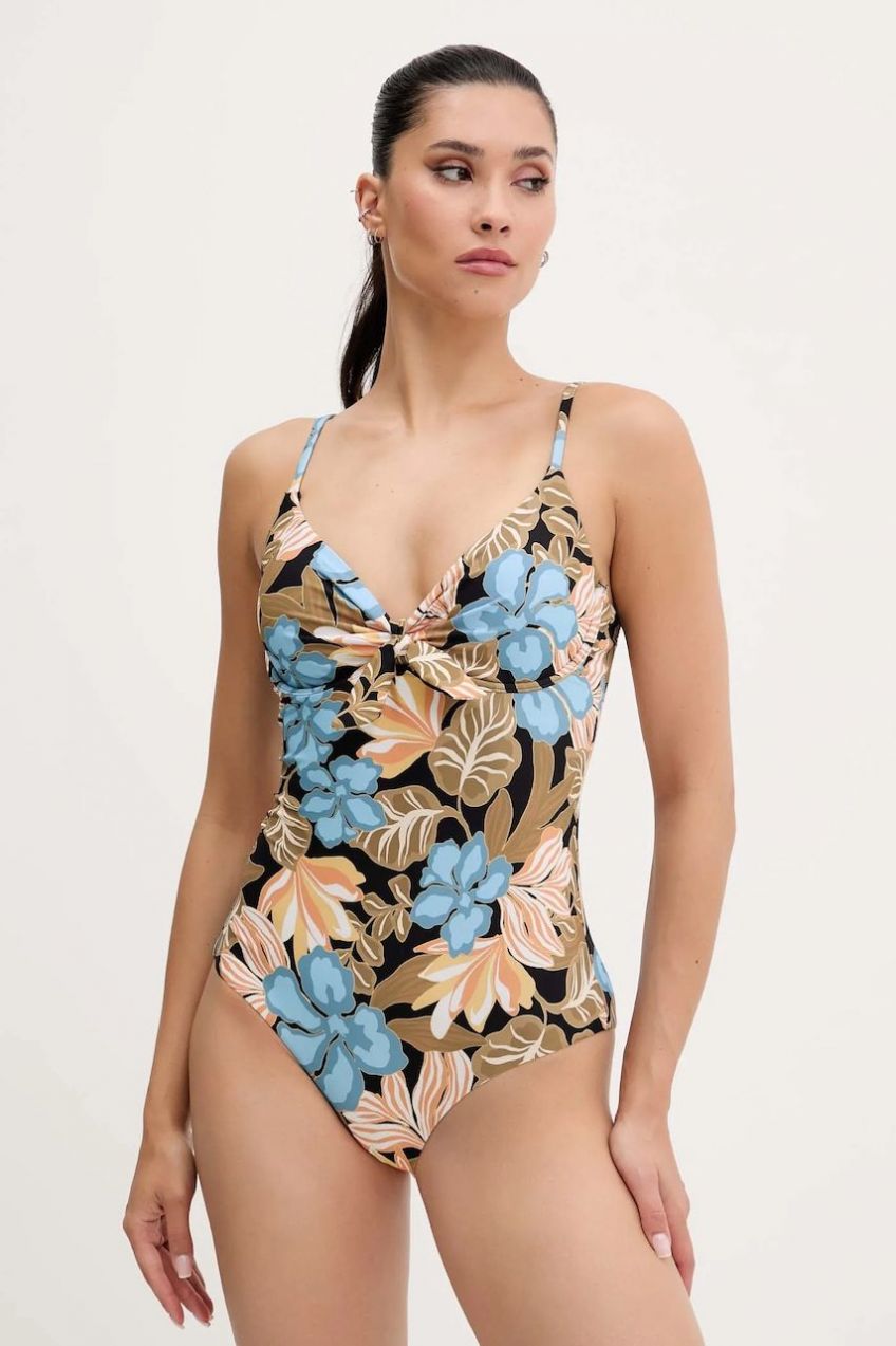 Jednodielne plavky Rip Curl čierna farba, jemne vystužený košík, 0EVWSW