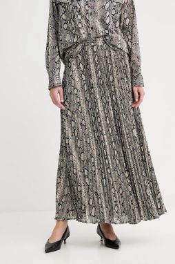 Sukňa MICHAEL Michael Kors béžová farba, maxi, áčkový strih, MT570J5ABE