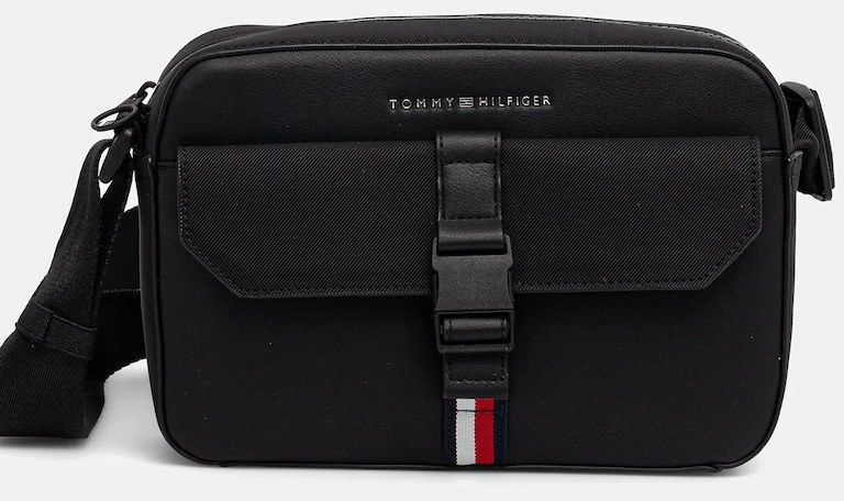 Malá taška Tommy Hilfiger čierna farba, AM0AM13482