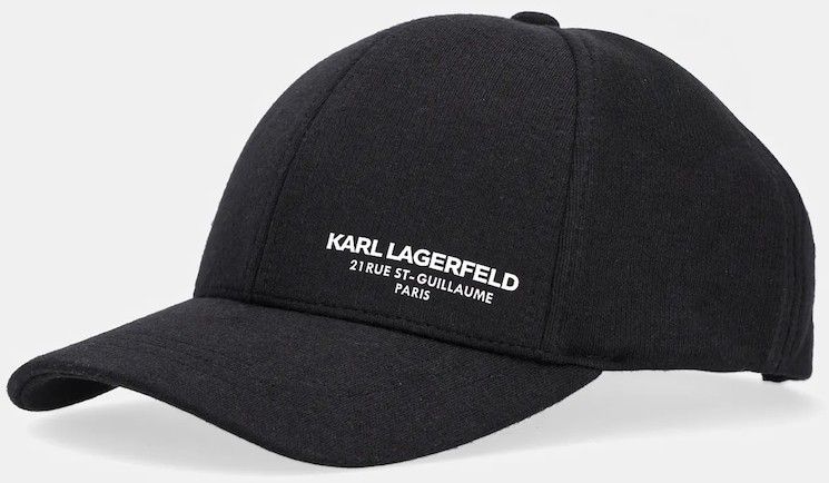 Šiltovka Karl Lagerfeld čierna farba, s nášivkou, 553128.805620