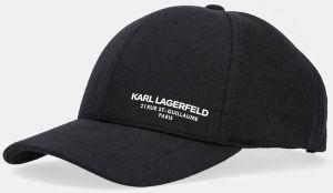 Šiltovka Karl Lagerfeld čierna farba, s nášivkou, 553128.805620