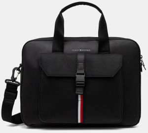 Taška Tommy Hilfiger čierna farba, AM0AM13478
