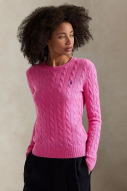 Sveter Polo Ralph Lauren ružová farba, ľahké, 211971865