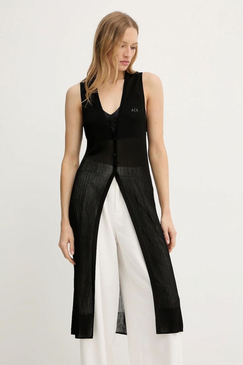 Vesta Armani Exchange dámska, čierna farba, ľahké, XW000594 AF12785