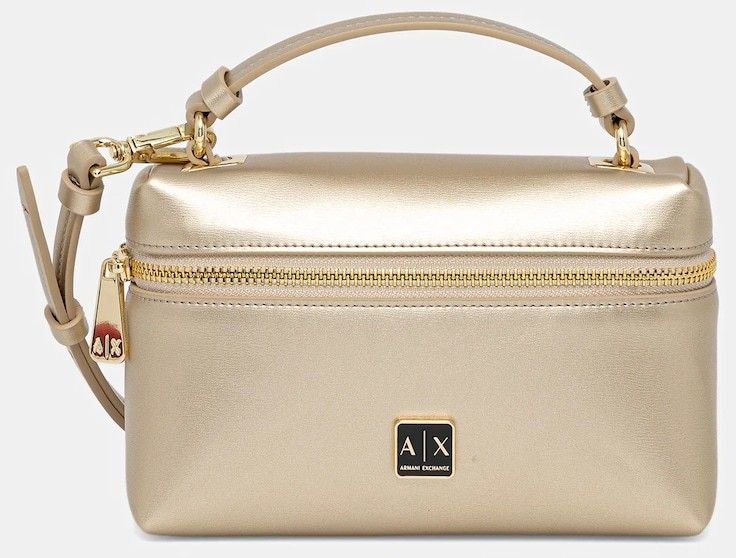 Kozmetická taška Armani Exchange zlatá farba, XW000412 AF12153