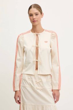 Tričko adidas Originals Blouse dámske, béžová farba, s nášivkou, KC0763