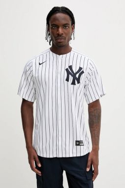 Tričko Nike New York Yankees biela farba, regular, so stojačikom, LM25-NKHO-NK-1U2