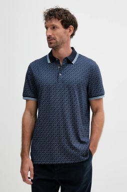 Bavlnené polo tričko Michael Kors tmavomodrá farba, vzorované, CS550V85KS