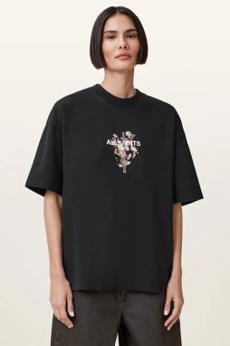 Tričko AllSaints ETERNAL dámske, čierna farba, W284JC