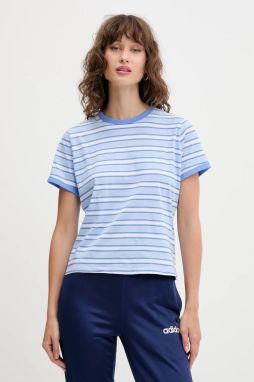 Bavlnené tričko Abercrombie & Fitch dámske, modrá farba, KI139-5523