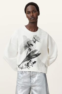 Mikina AllSaints LYSS biela farba, W147JC
