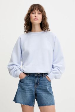 Mikina Abercrombie & Fitch modrá farba, jednofarebná, KI152-5352-240