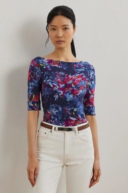 Tričko Lauren Ralph Lauren dámske, tmavomodrá farba, 200971065