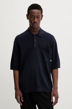Polo tričko Calvin Klein pánske, tmavomodrá farba, jednofarebné, LV04LC331G