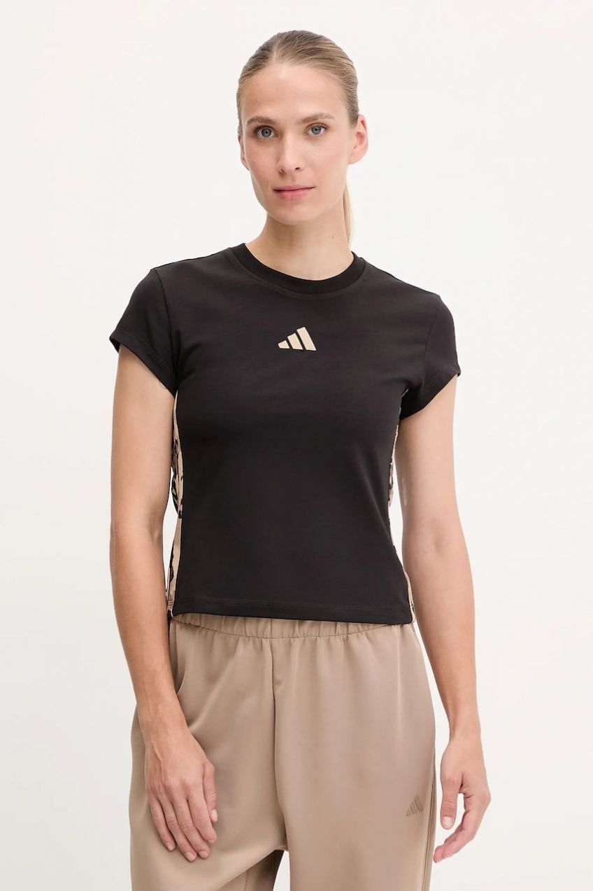 Tričko adidas Animal dámske, čierna farba, JM1856