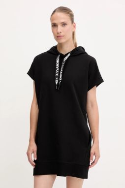 Šaty Dkny čierna farba, mini, rovný strih, DP5D4908