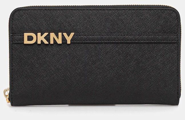 Kožená peňaženka Dkny čierna farba, R521KM28