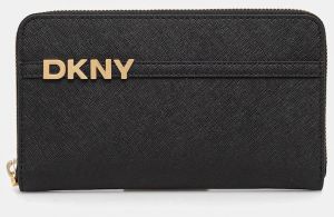 Kožená peňaženka Dkny čierna farba, R521KM28