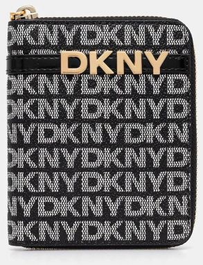 Kožená peňaženka Dkny čierna farba, R5215M25