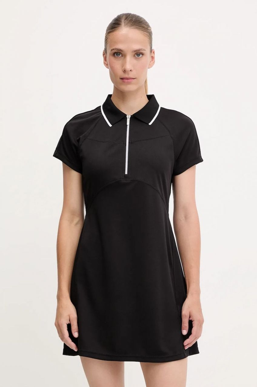Šaty Dkny čierna farba, mini, áčkový strih, DP5D4903