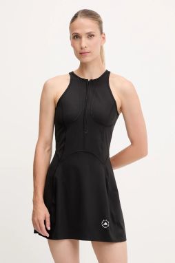 Športové šaty adidas by Stella McCartney TruePurpose čierna farba, mini, áčkový strih, JW4568