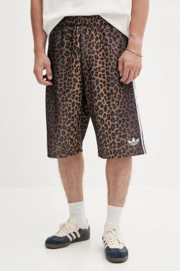 Šortky adidas Originals Graphic Os Sho hnedá farba, JV7566