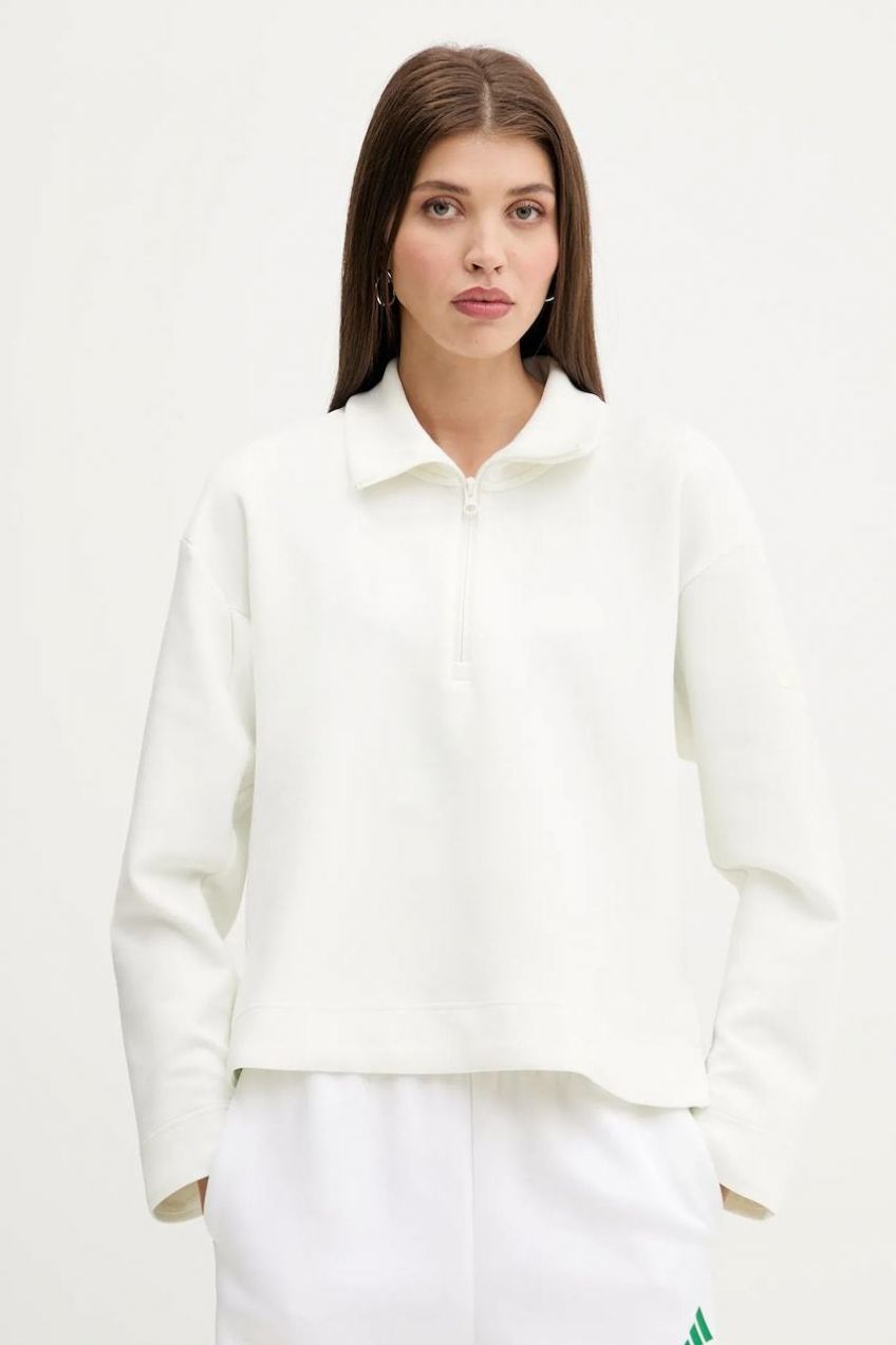 Mikina adidas All SZN béžová farba, jednofarebná, JV9907