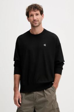 Mikina Calvin Klein Jeans čierna farba, jednofarebná, LV04RC277G