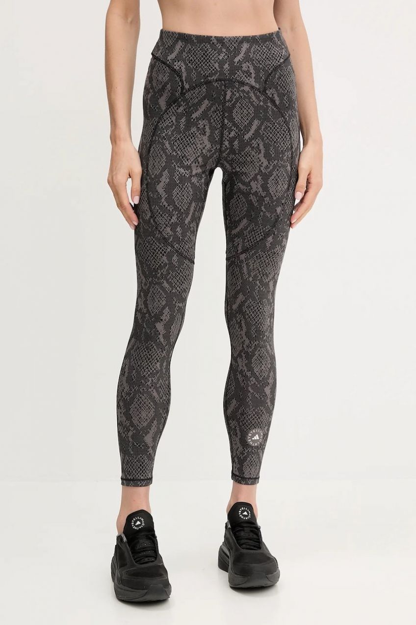 Tréningové legíny adidas by Stella McCartney TruePurpose šedá farba, vzorované, JM8457